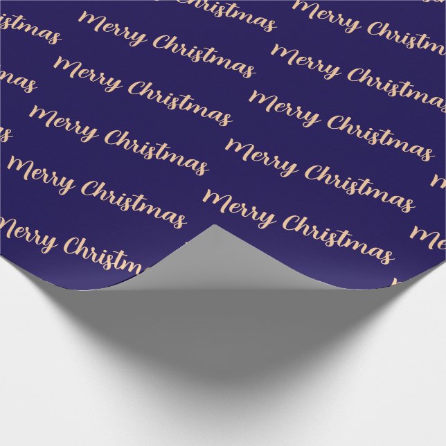 Merry Christmas Simple Stylish Modern Minimal  Wrapping Paper (Corner)