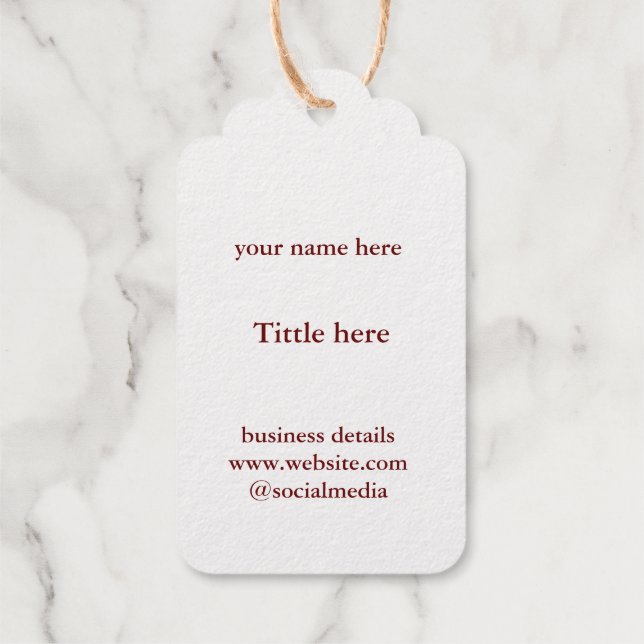  MERRY CHRISTMAS SIMPLE   TAG (Back)