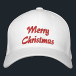Merry Christmas Simple Typography Embroidered Embroidered Baseball Cap<br><div class="desc">Merry Christmas Simple Modern Typography Custom Embroidered Baseball Cap features the simple modern embroidered text "Merry Christmas". Perfect as a gift for family and friends for Christmas holidays. Created by Evco Studio www.zazzle.com/store/evcostudio</div>