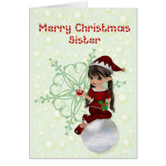 Merry Christmas Sister Cards - Greeting &amp; Photo Cards | Zazzle