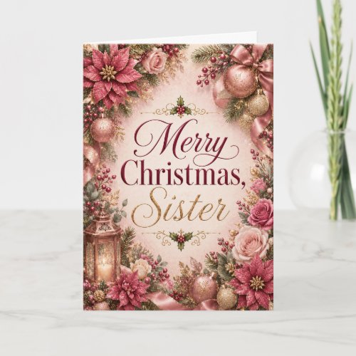 Merry Christmas Sister Card