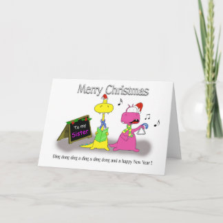 Merry Christmas Sister Holiday Card