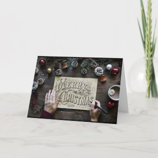 Merry Christmas Sketch Craft Card