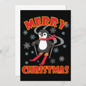 Merry Christmas Skiing Penguin (Front/Back)