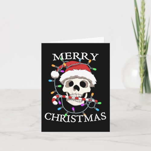 Merry Christmas Skull Skeleton Men Women  Card