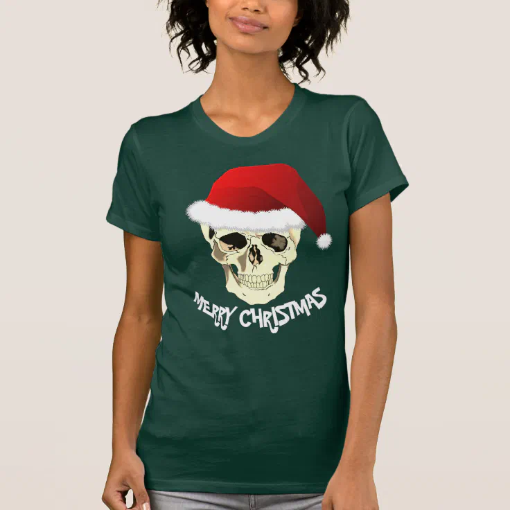 christmas skull t shirt