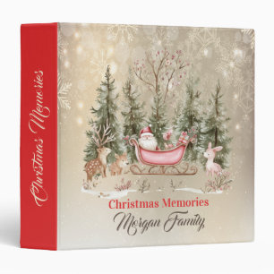Merry Christmas,Sleigh Forest 3 Ring Binder