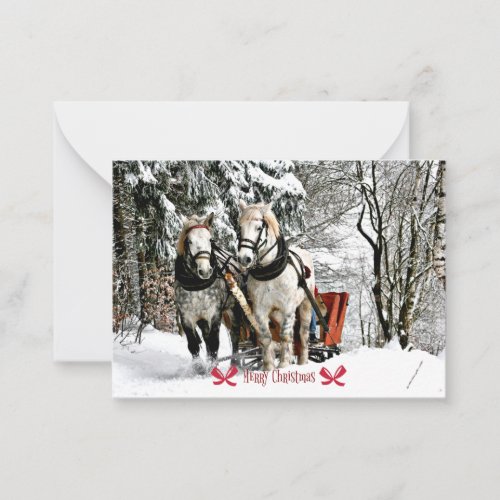 Merry Christmas Sleigh Ride in the Country Note Card