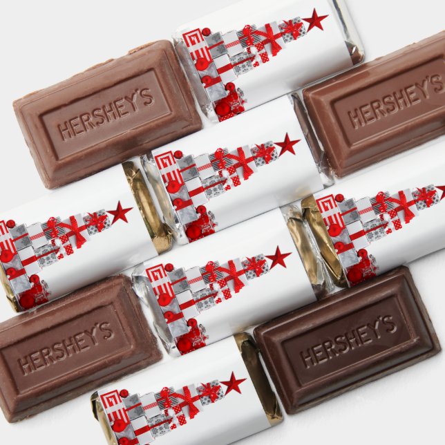 Merry Christmas SlipperyJoe red white silver gift  Hershey's Miniatures (Assorted)