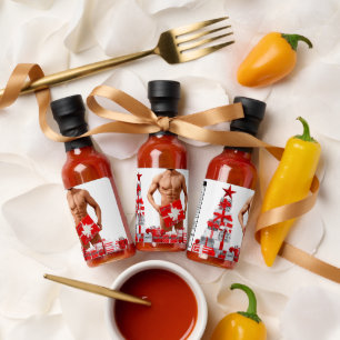 Merry Christmas SlipperyJoe red white silver gift Hot Sauces