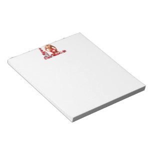Merry Christmas SlipperyJoe red white silver gift  Notepad
