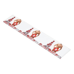 Merry Christmas SlipperyJoe red white silver gift Ruler