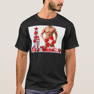 Merry Christmas SlipperyJoe red white silver gift T-Shirt