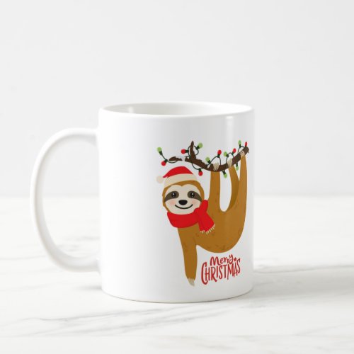 Merry Christmas Sloth Coffee Mug