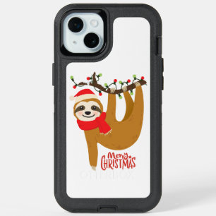 Merry Christmas Sloth Cute Festive Holidays iPhone 15 Plus Case