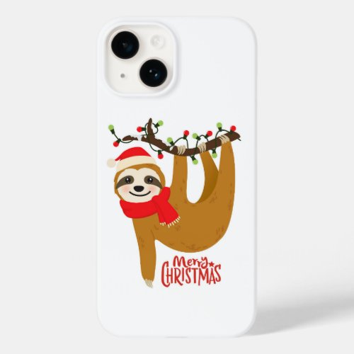 Merry Christmas Sloth  Holidays Case_Mate iPhone 14 Case