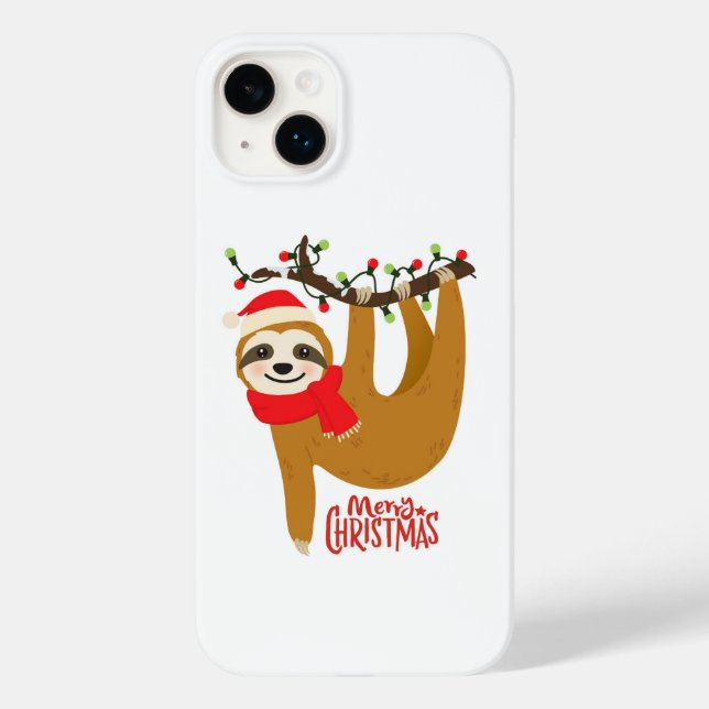 Merry Christmas Sloth | Holidays Case-Mate iPhone Case (Back)