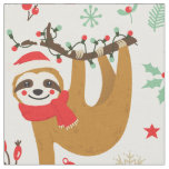 Merry Christmas Sloth | Holidays Fabric