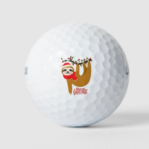 Merry Christmas Sloth  Holidays Golf Balls