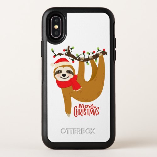 Merry Christmas Sloth  Holidays OtterBox Symmetry iPhone XS Case