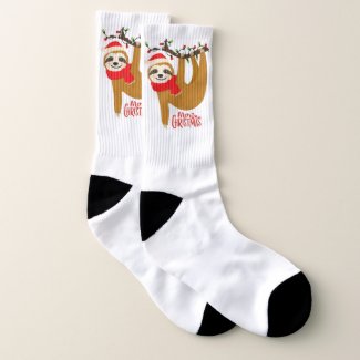 Merry Christmas Sloth | Holidays Socks