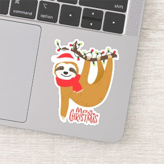 Merry Christmas Sloth | Holidays Sticker