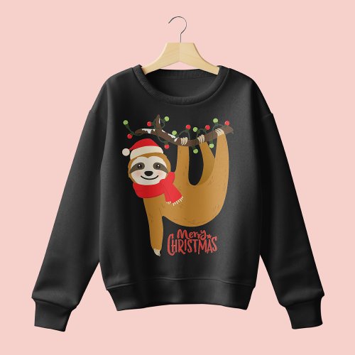 Merry Christmas Sloth  Holidays Sweatshirt