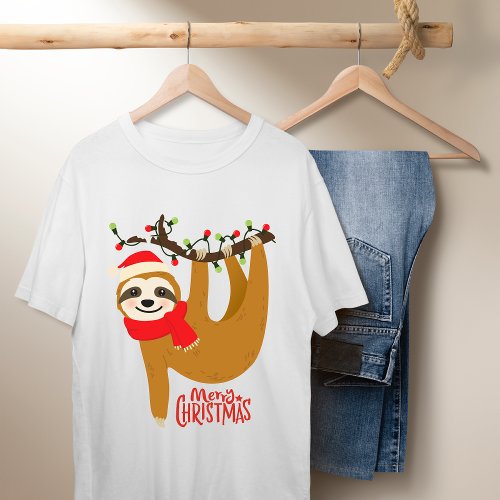 Merry Christmas Sloth  Holidays T_Shirt