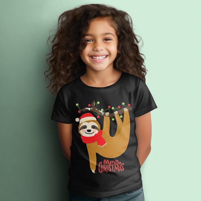 Merry Christmas Sloth | Holidays Tri-Blend Shirt (Creator Uploaded)