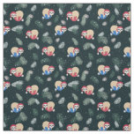 Merry Christmas Sloth Ornament Pattern Fabric