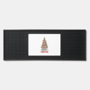 Merry Christmas Sloth Tree Bar Mat