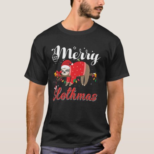 Merry Christmas Slothmas Sloth Xmas Holiday T_Shirt