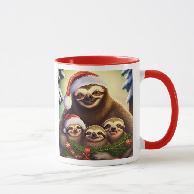 Merry Christmas Sloths Mug (Right)