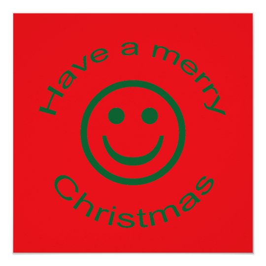 Merry Christmas Smiley Card