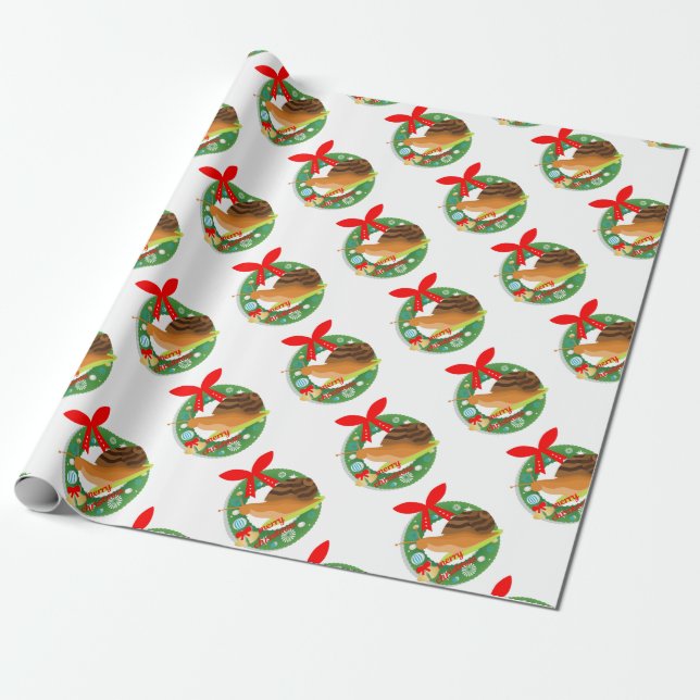 merry christmas snail wrapping paper (Unrolled)
