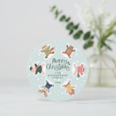 Merry Christmas Snow Angel Woodland Animals Photo Holiday Card (Standing Front)