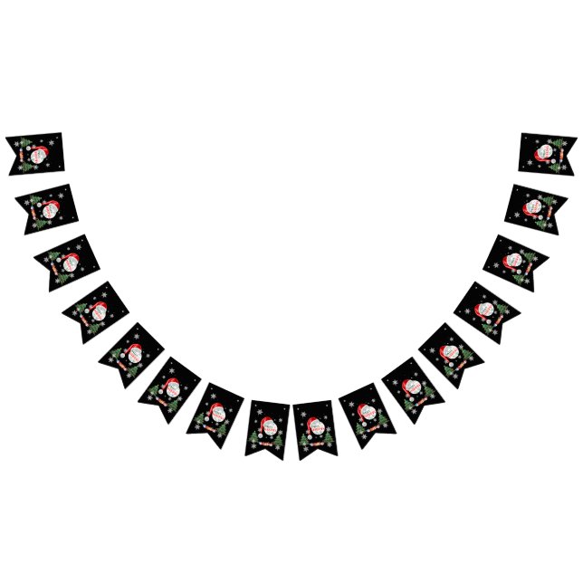Merry Christmas Snow Collection Bunting Banner (All)