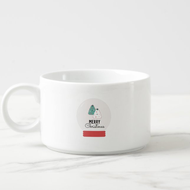 Merry Christmas Snow Globe Cookie      Bowl (Right)