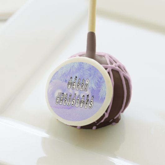 Merry Christmas Snow People Font, Blue Tint Snow Cake Pops (Front Insitu)
