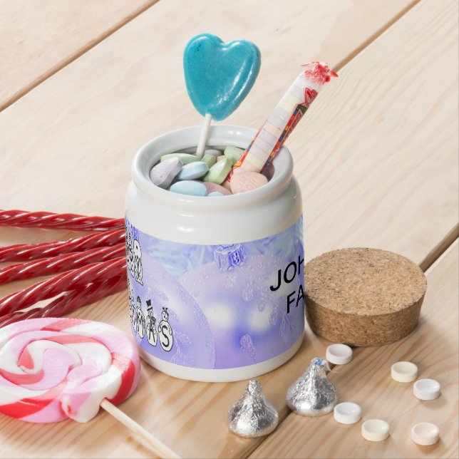 Merry Christmas Snow People Font Family Name Candy Jar (In Situ)