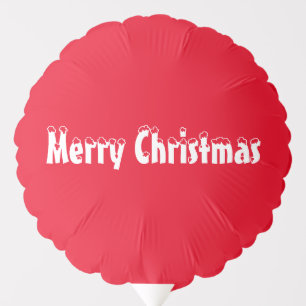 "Merry Christmas" snow red white Balloon