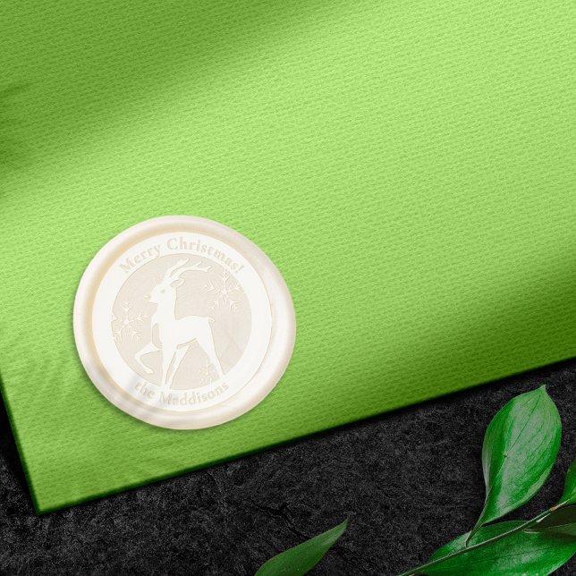 Merry Christmas Snow Reindeer Wax Seal Sticker (Creator Uploaded)
