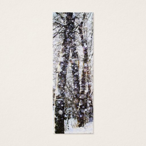 Customizable Merry Christmas Snow Trees Bookmark Card Business Cards