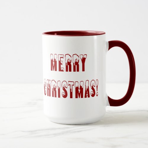 Merry Christmas Snowcap Fonts Mug