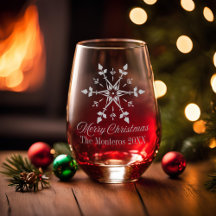 Merry Christmas Snowflake Custom Name And Year