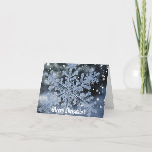 Merry Christmas Snowflake Folded Greeting Card