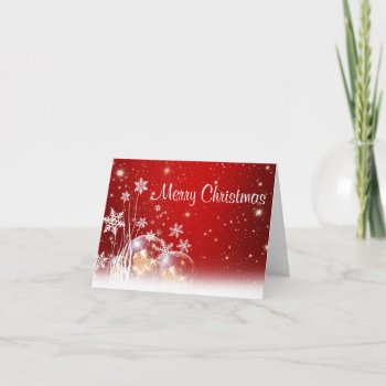 Merry Christmas Snowflake Folded Holiday Cards by UniqueChristmasGifts at Zazzle