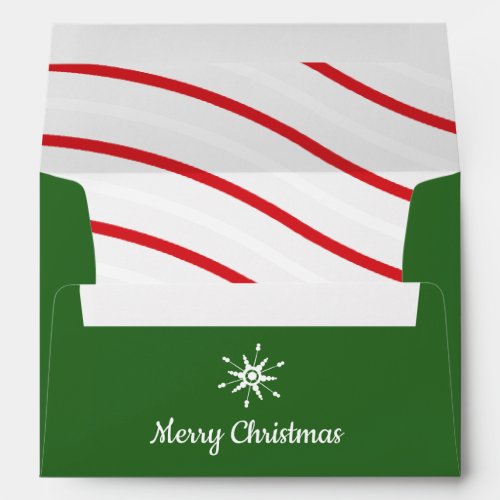 Merry Christmas  Snowflake  Holiday Red Candy   Envelope