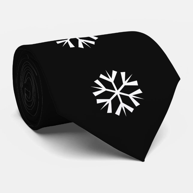 MERRY CHRISTMAS SNOWFLAKE  NECK TIE (Rolled)