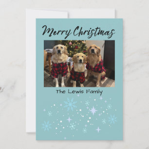 Merry Christmas Snowflake Photo Card